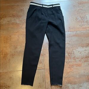 Express Black Trousers with Striped Waistband